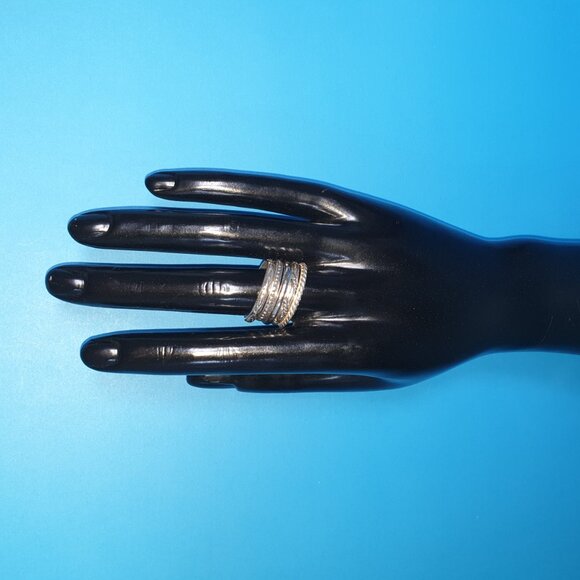 Rare Vintage Silpada 925 Sterling Silver Set of 5 Stackable Band Rings - Picture 2 of 13